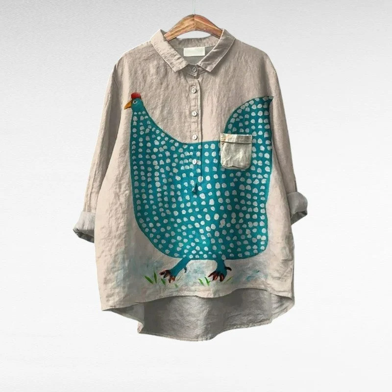 Eugénie - Bluse mit verspieltem Muster