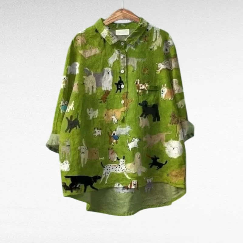 Cécile - Verspielte Tierprint-Bluse