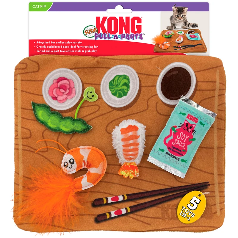 Katzenspielzeug KONG® Pull-A-Partz™ Sushi