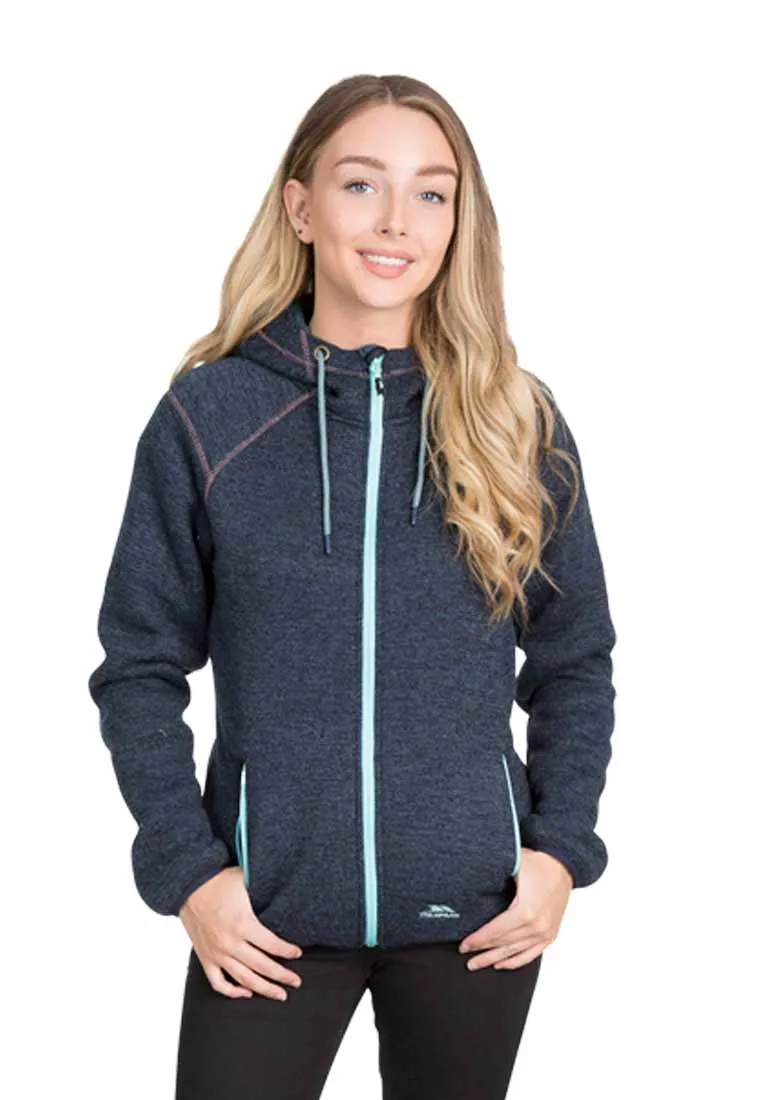 Trespass Damen Strickfleecejacke mit Teddyfutter navy