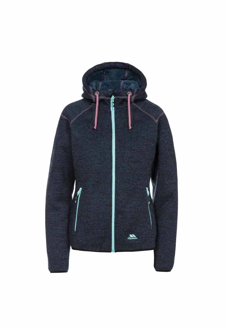 Trespass Damen Strickfleecejacke mit Teddyfutter navy
