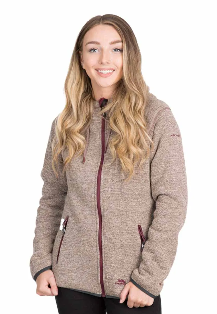 Trespass Damen Strickfleecejacke mit Teddyfutter braun
