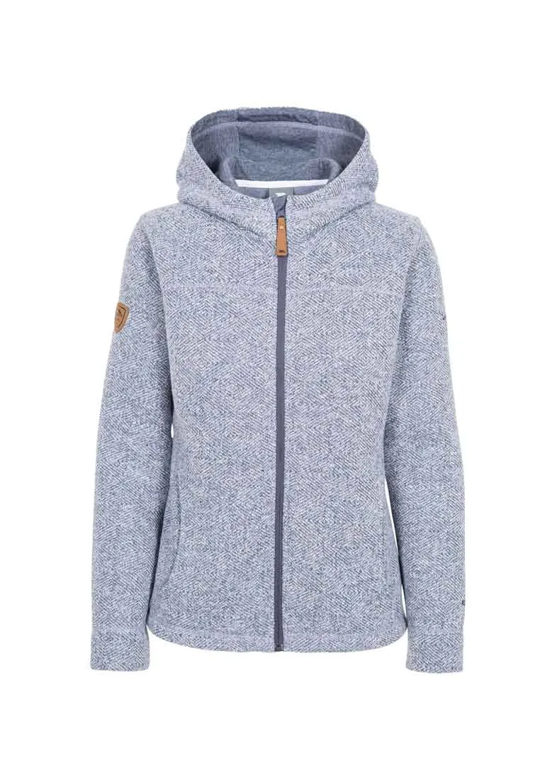 Trespass Damen Strickfleecejacke mit Kapuze RESERVE blau