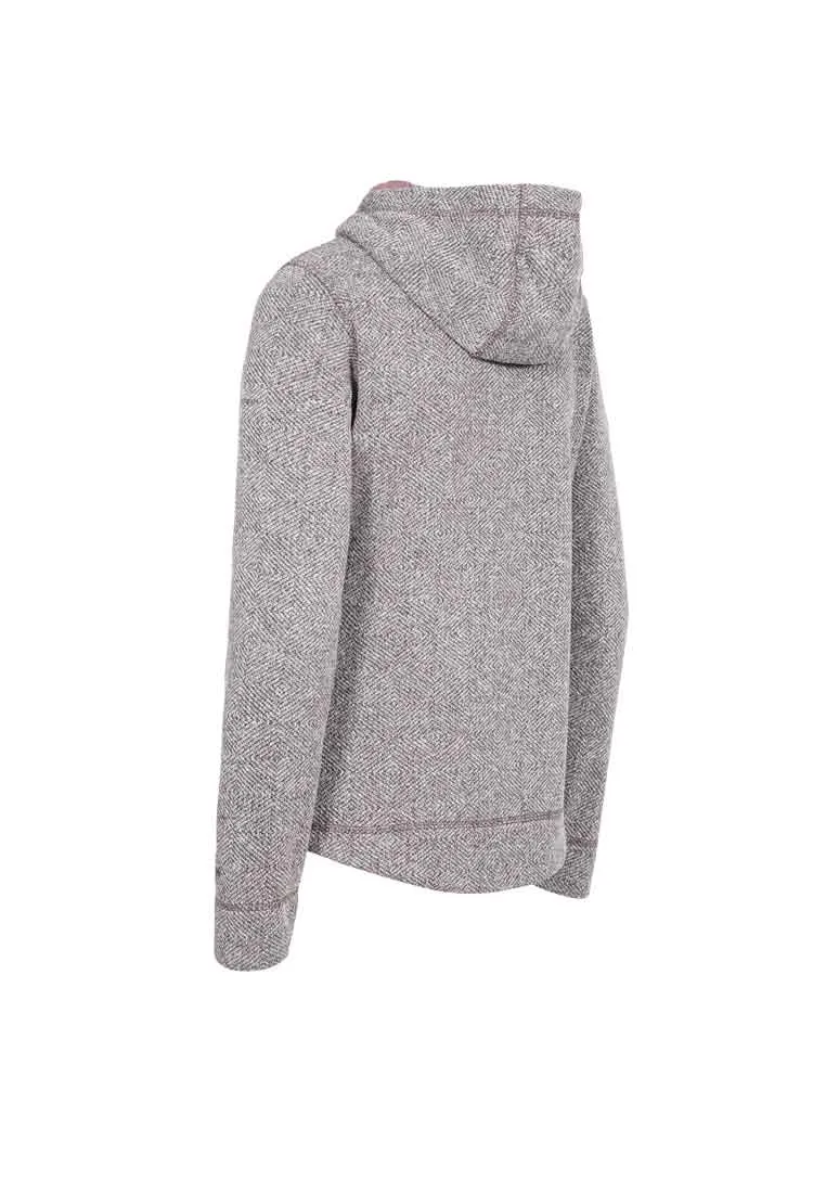 Trespass Damen Strickfleecejacke mit Kapuze RESERVE hellbraun
