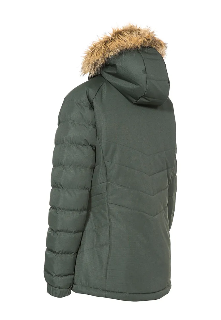 Trespass Damen Isolationsjacke mit Fell-Kapuze NADINA