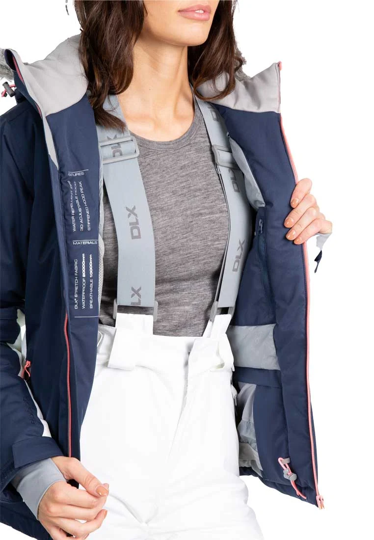 DLX Damen Skijacke SADNRINE mit Kapuze