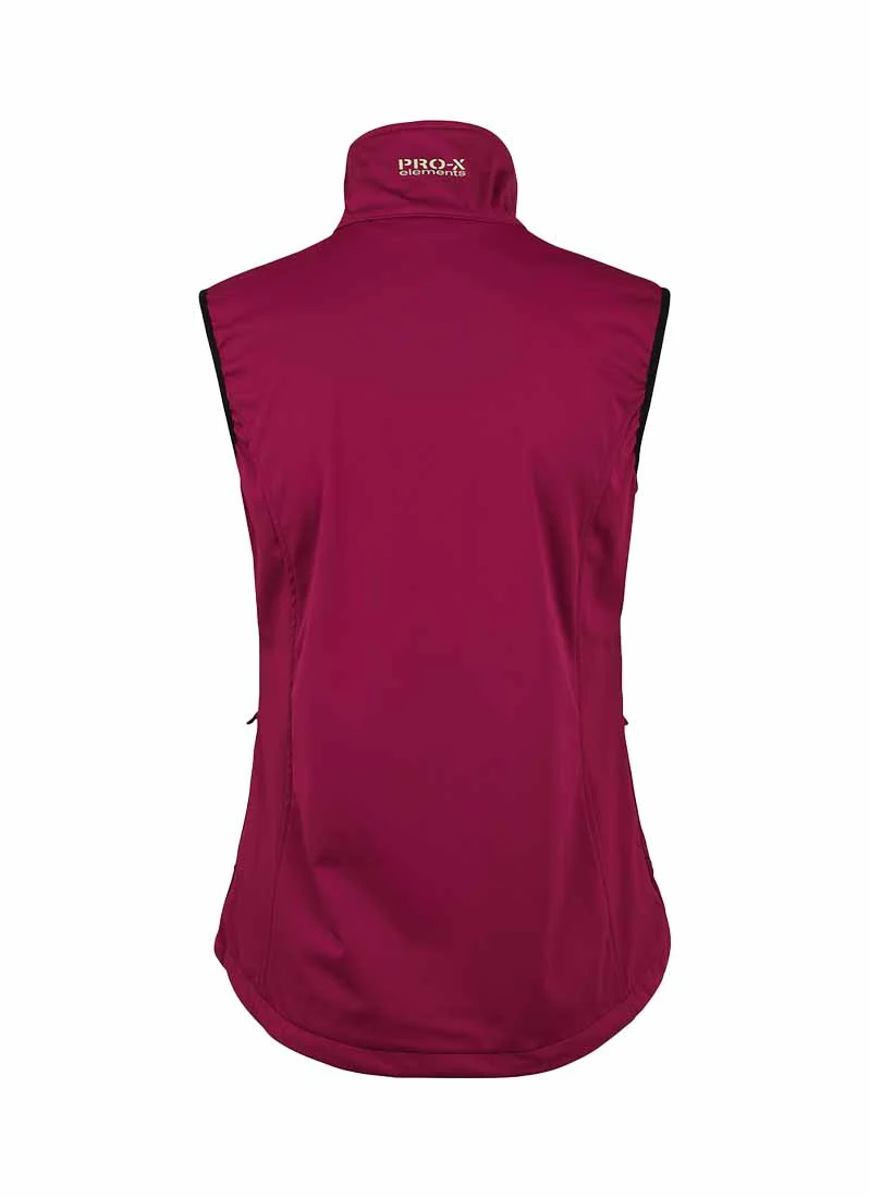 Pro X Elements Damen Softshellweste - berry