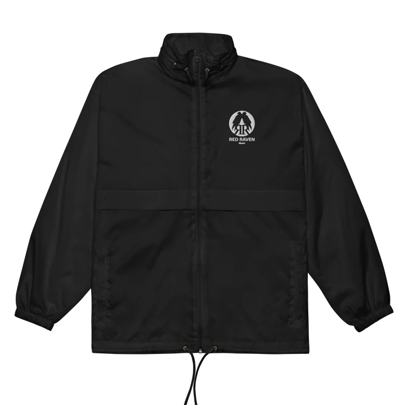 Unisex-Windbreaker - Red Raven, silber