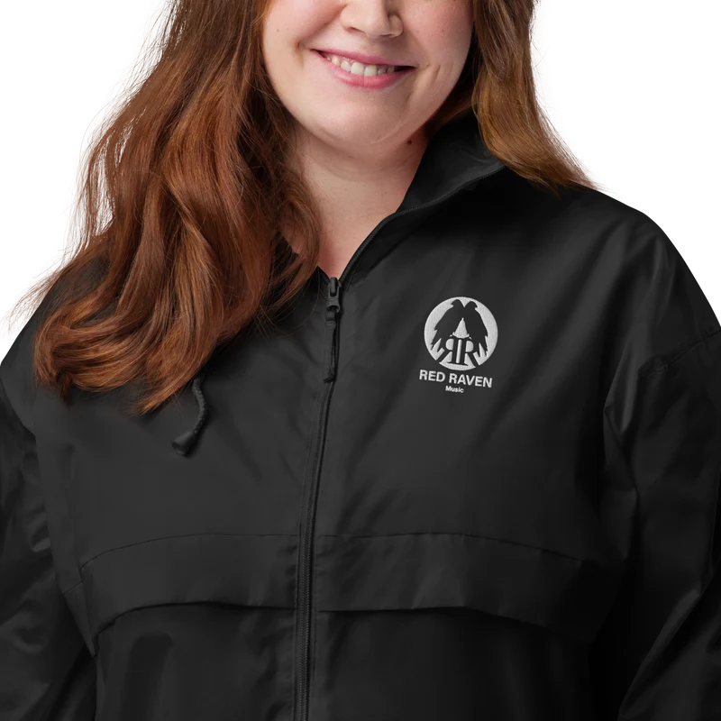 Unisex-Windbreaker - Red Raven, silber