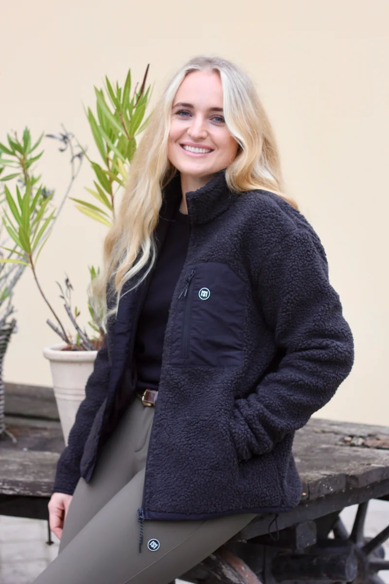 MS Teddyjacke Schwarz Unisex