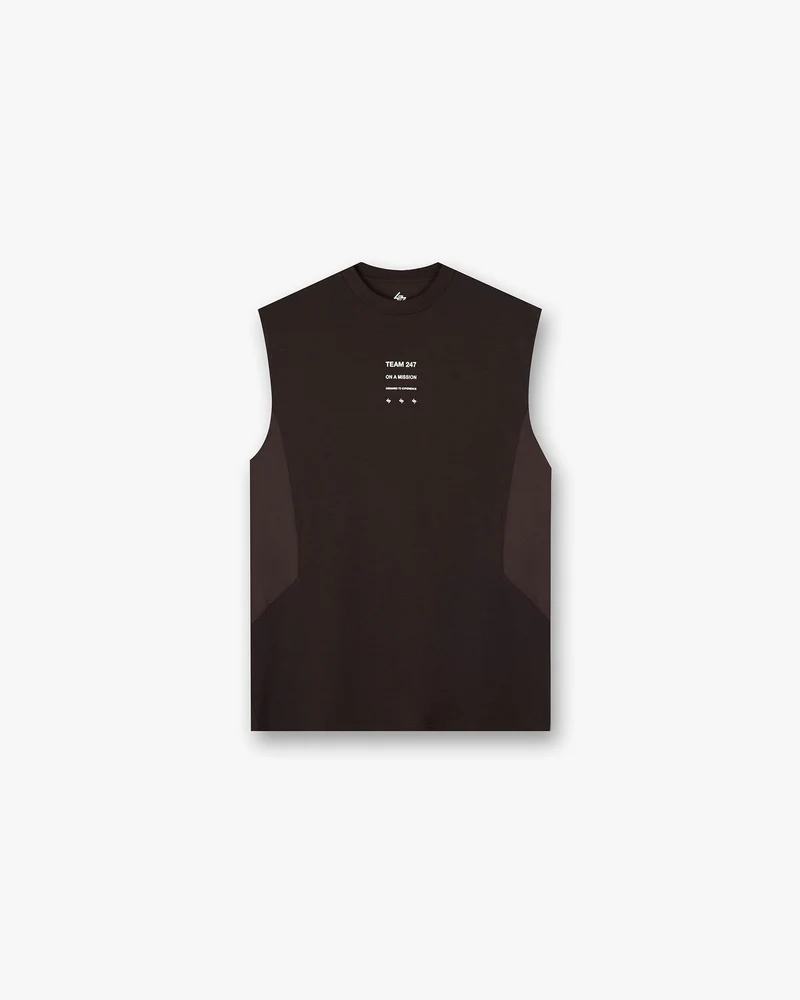 247 Uprising Oversized Tank - Chocolate