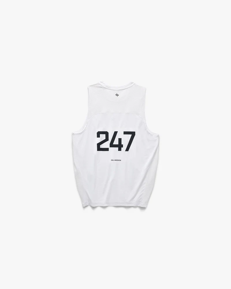 247 Numbers Vest - Flat White