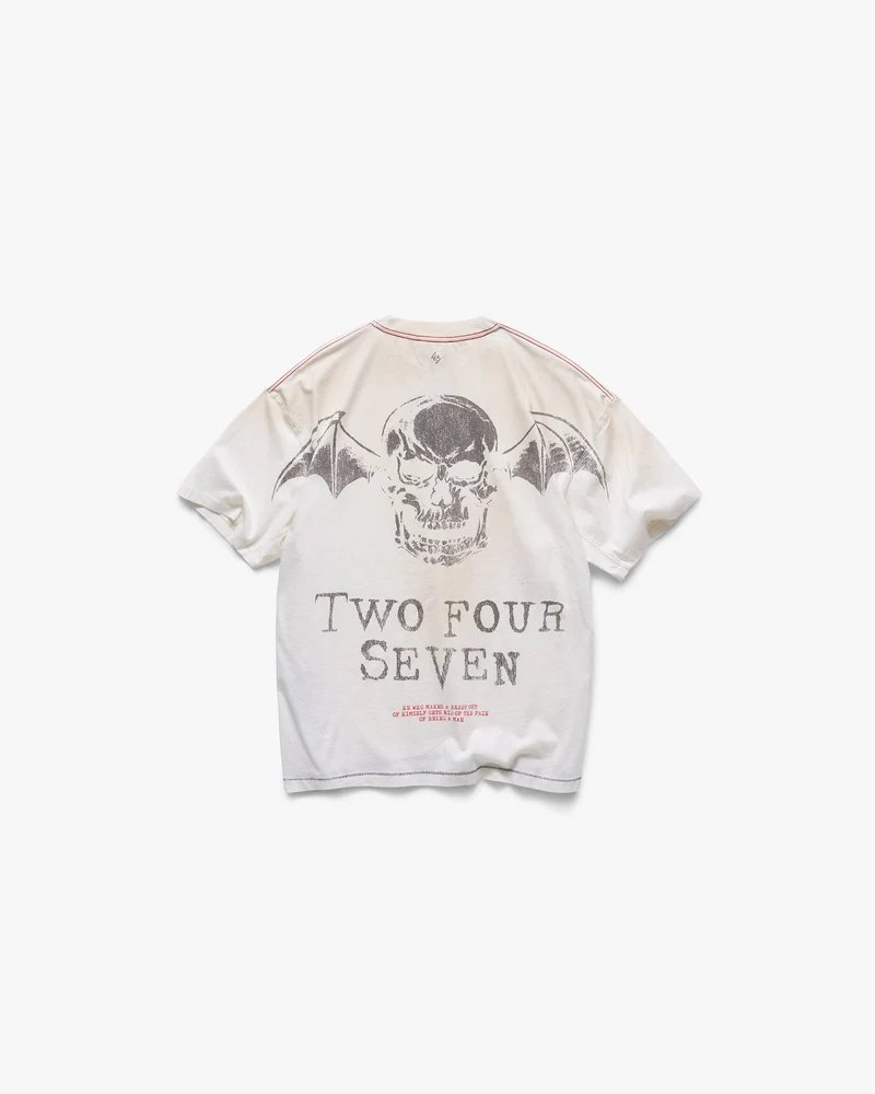 247 x Avenged Sevenfold Death Bat T-Shirt - Dirty White