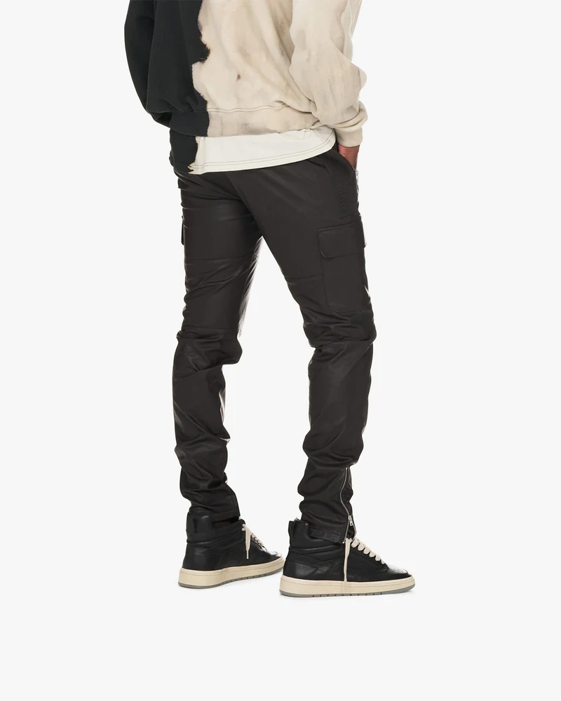 Leather Military Pant - Brown