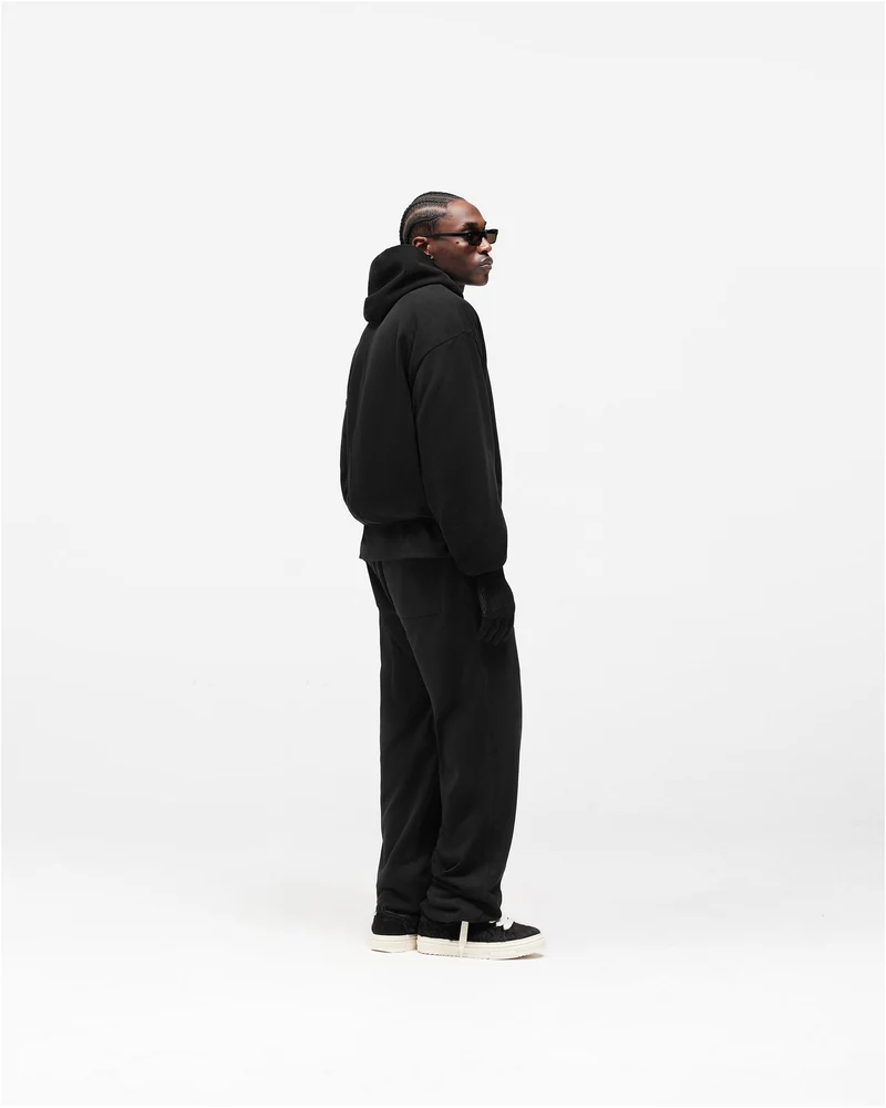 Dual Layer Script Sweatpants - Jet Black