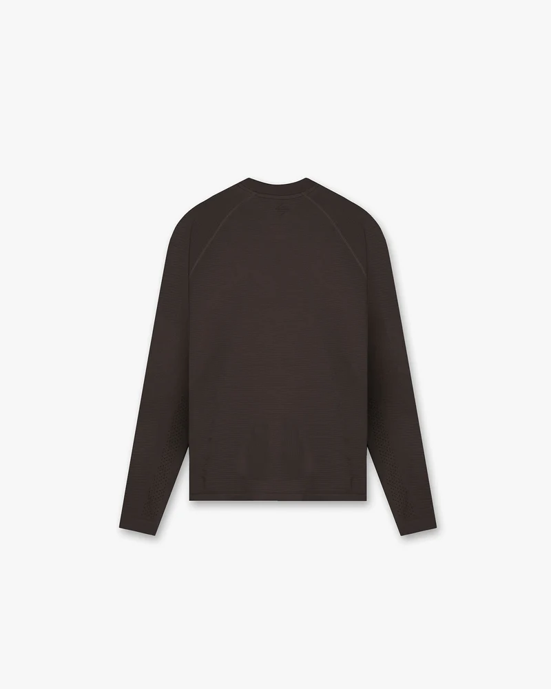 247 Uprising Long Sleeve Seamless T-Shirt - Chocolate