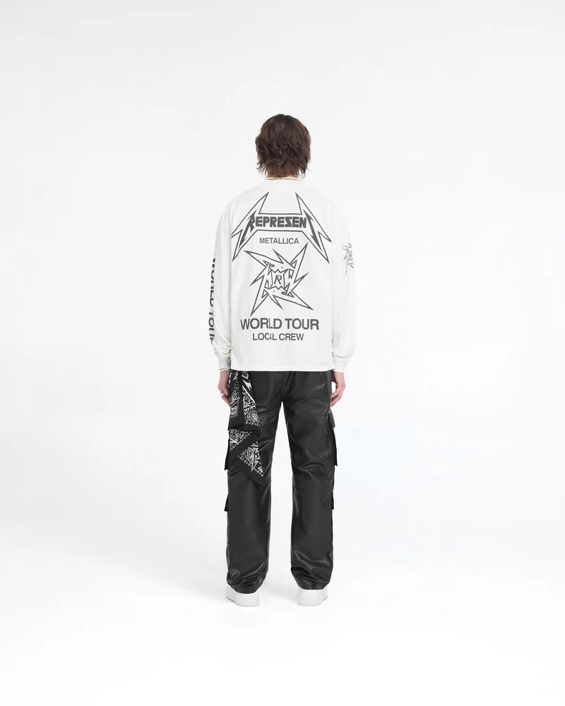 Represent X Metallica Local Crew Long Sleeve T-Shirt - Flat White
