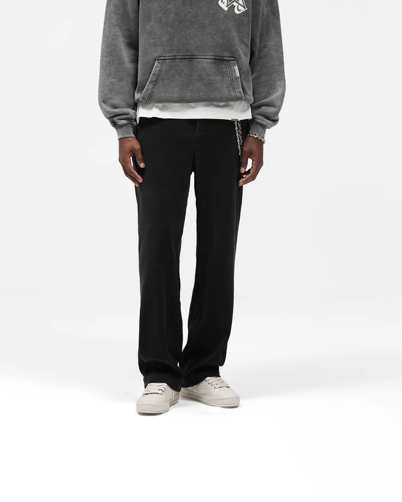 Ribbed Hybrid Pant - Washed Black