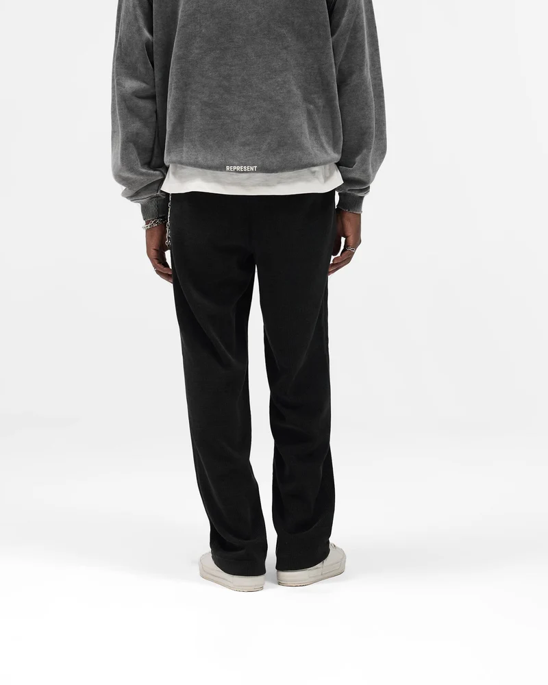 Ribbed Hybrid Pant - Washed Black