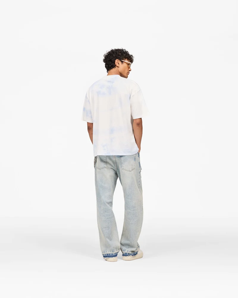 Represent x Beach Boys Script T-Shirt - Blue Tie Dye