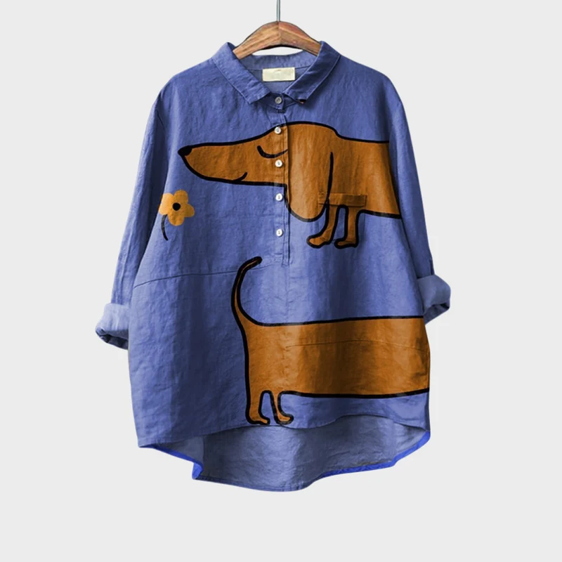Ondine - Verspielt Tiermuster Bluse
