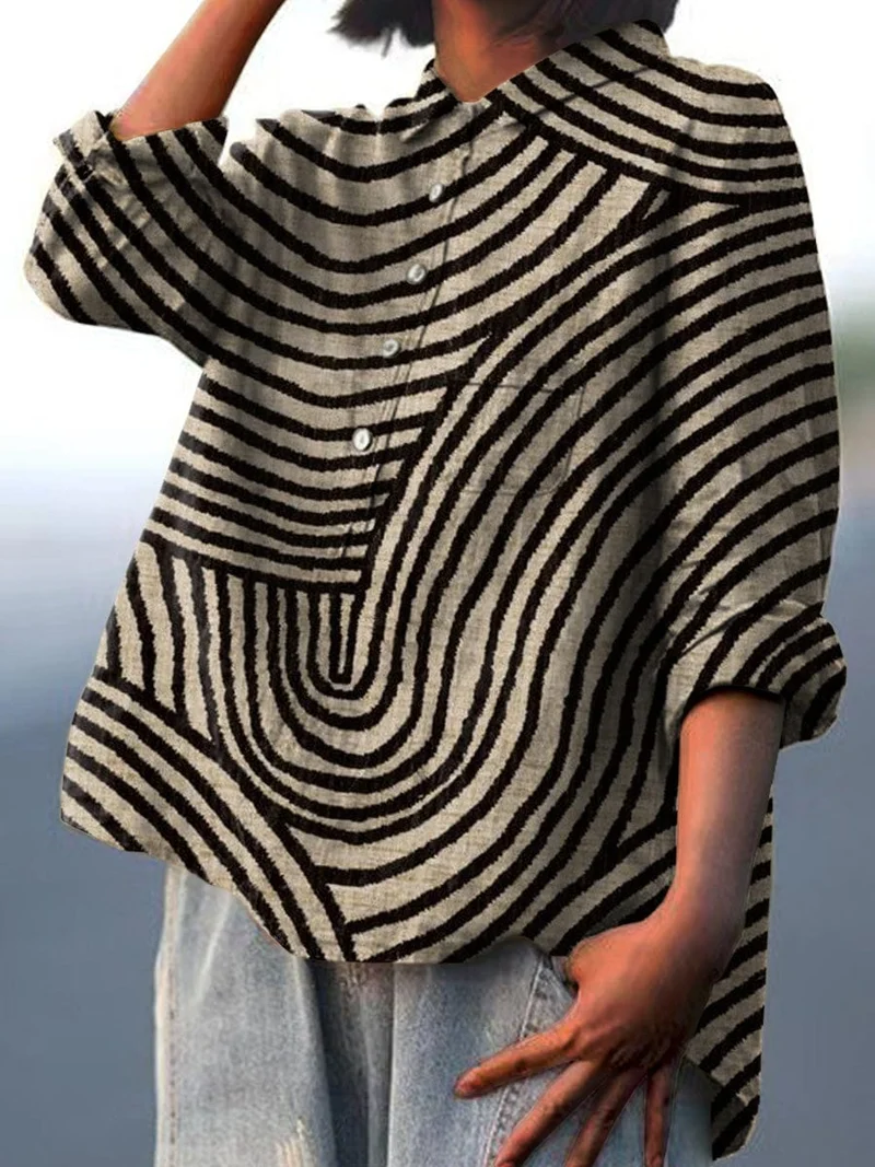 Jacinthe - Moderne Bluse mit Grafikmuster