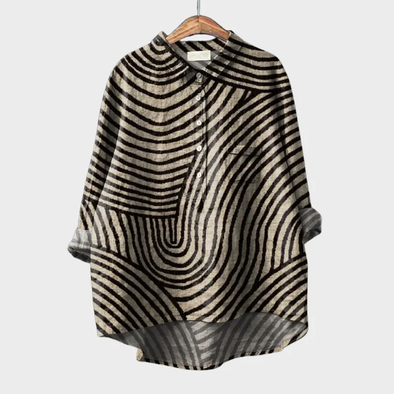 Jacinthe - Moderne Bluse mit Grafikmuster