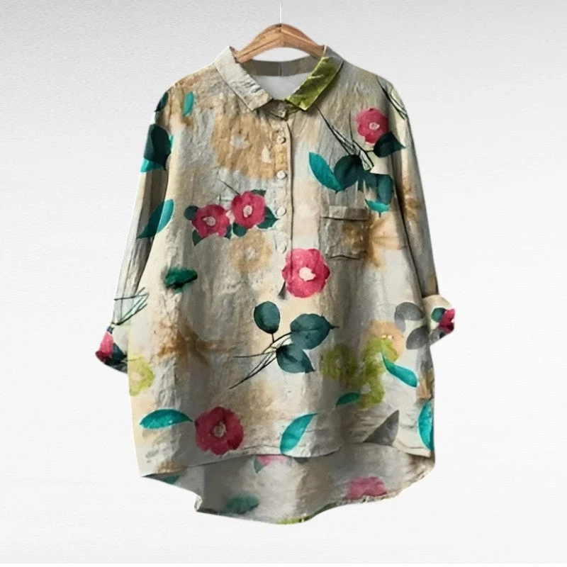 Solène - Elegante Blumenbluse