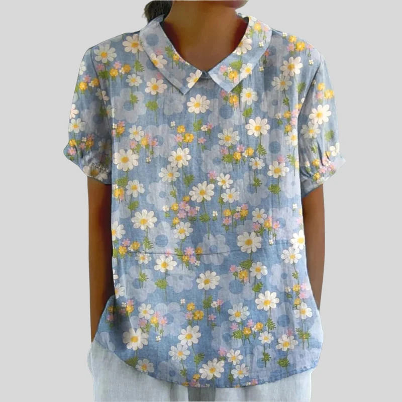 Coralie - Bluse Frische Margeriten