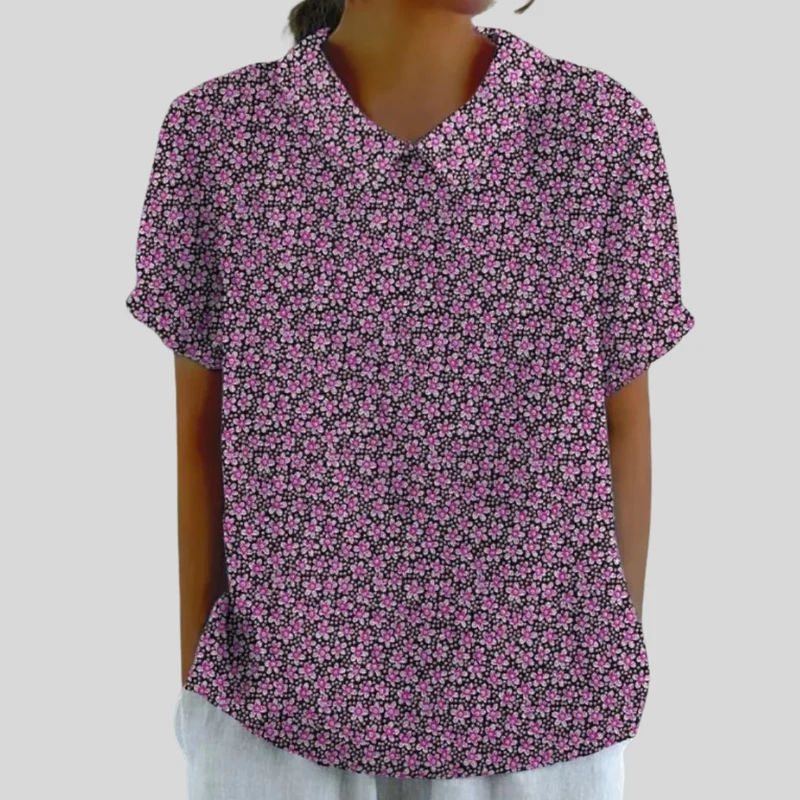 Léonie - Bluse Mikro-Blumenmuster