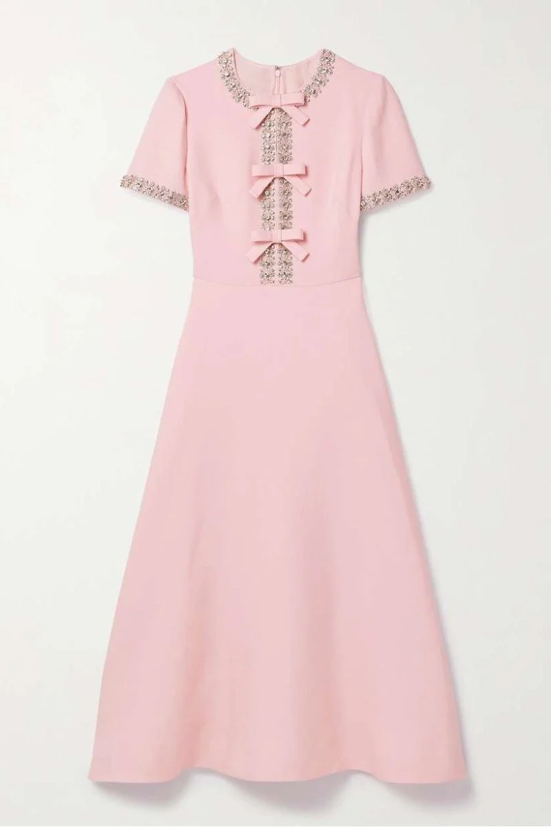 Aria™ - Midi-Kleid mit Schleifendetail und Kristallen