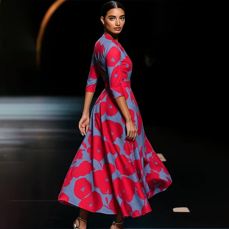Aurora™ - Bequemes V-Ausschnitt Kleid für den Alltag