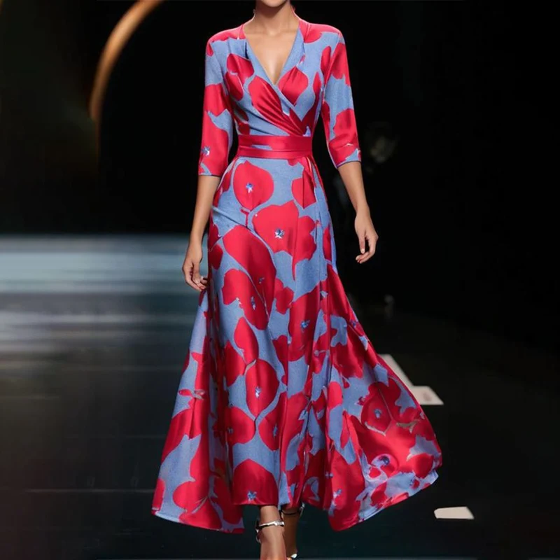 Aurora™ - Bequemes V-Ausschnitt Kleid für den Alltag