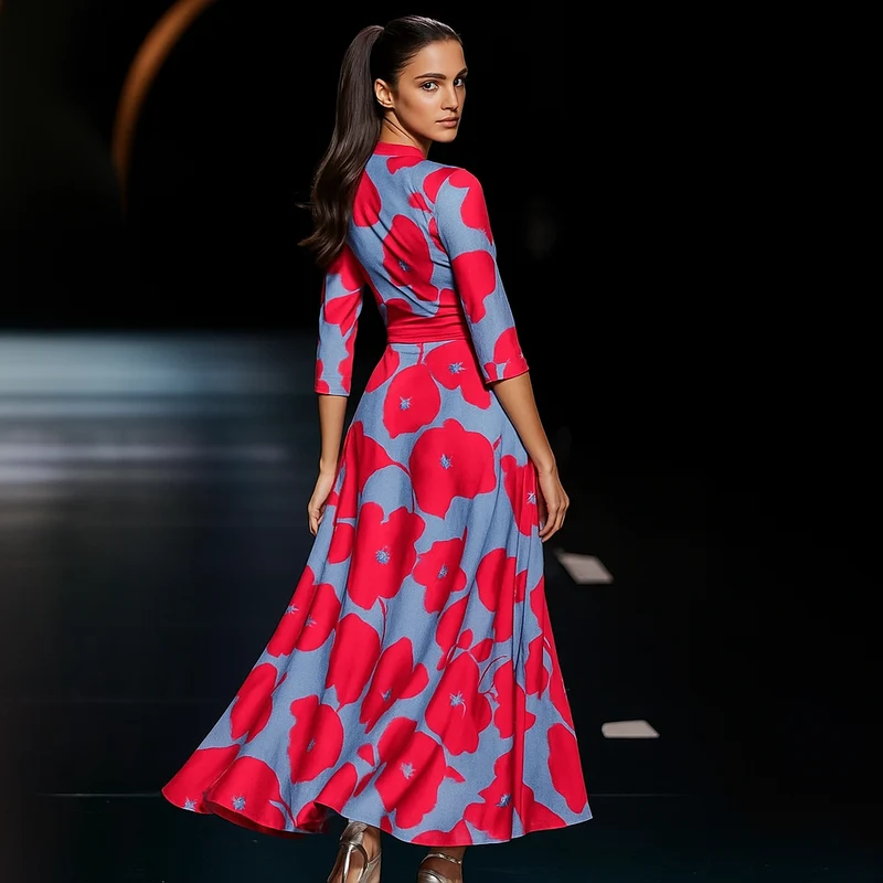 Aurora™ - Bequemes V-Ausschnitt Kleid für den Alltag