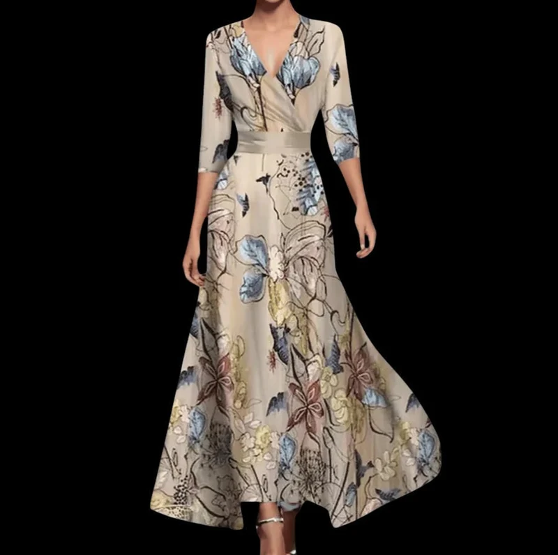 Aurora™ - Bequemes V-Ausschnitt Kleid für den Alltag