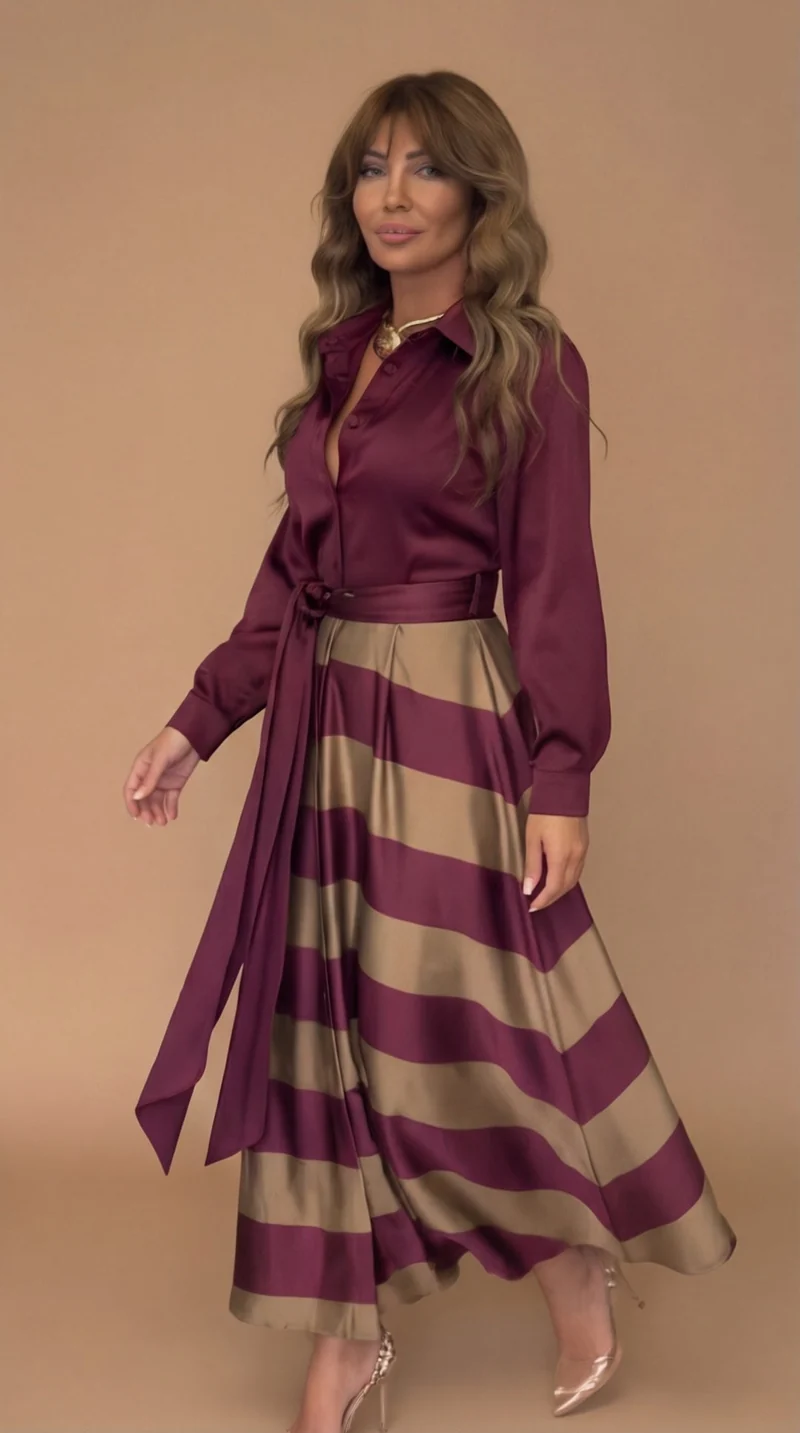 Mila™ - Gestreiftes Maxikleid