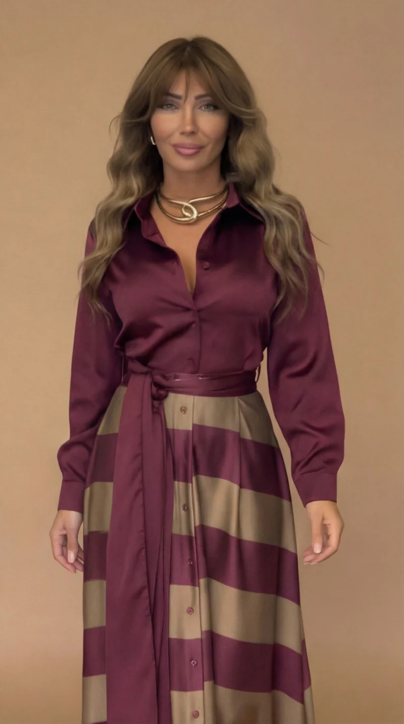 Mila™ - Gestreiftes Maxikleid