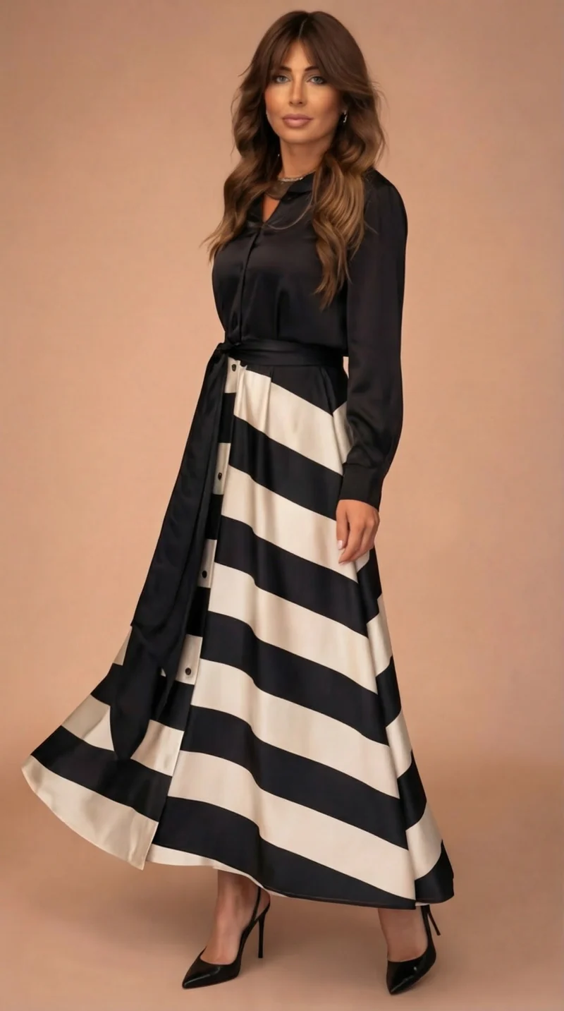 Mila™ - Gestreiftes Maxikleid