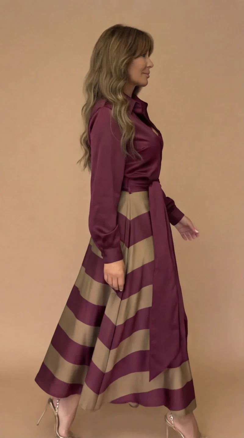 Mila™ - Gestreiftes Maxikleid