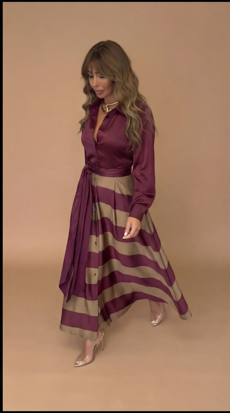 Mila™ - Gestreiftes Maxikleid
