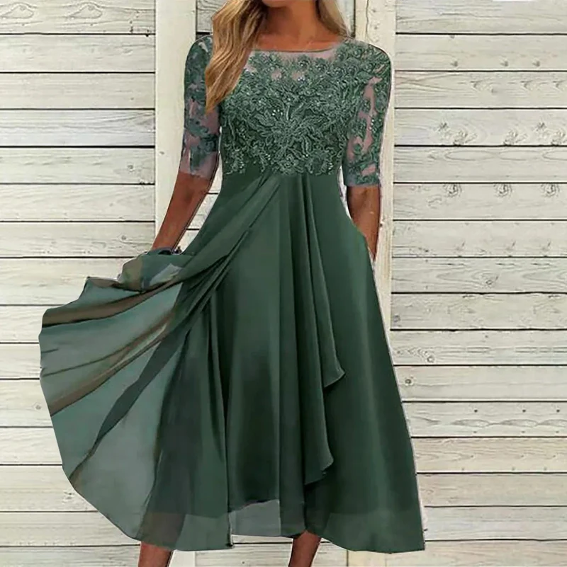 Harper™ - Elegantes Midikleid aus Spitze