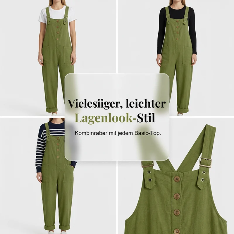 Elma™ - Lässige Locker Sitzende Latzhosen für Damen