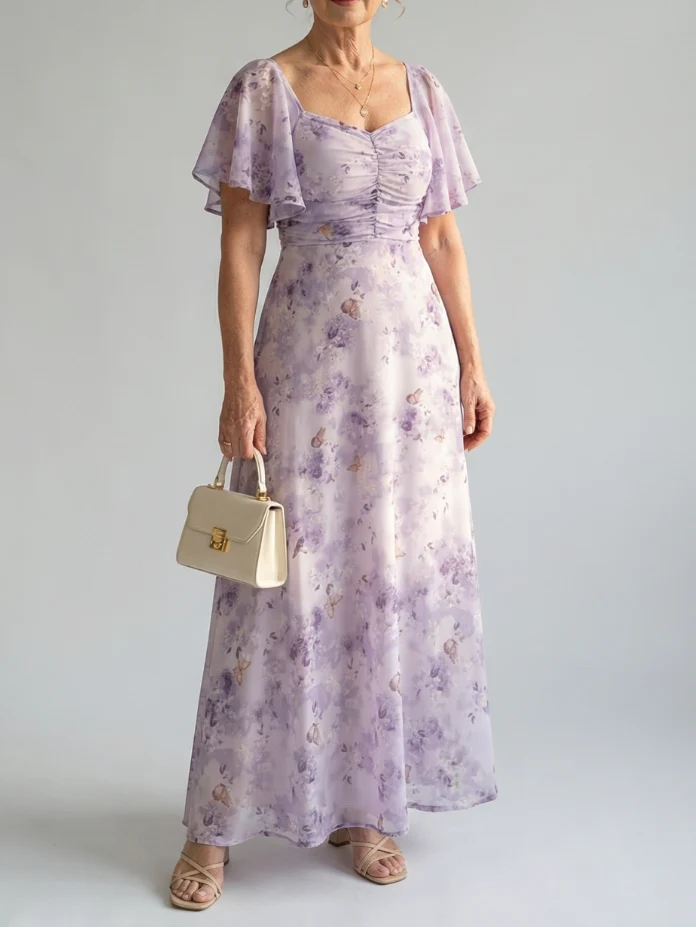 Vaelis - Midikleid mit Volantärmeln