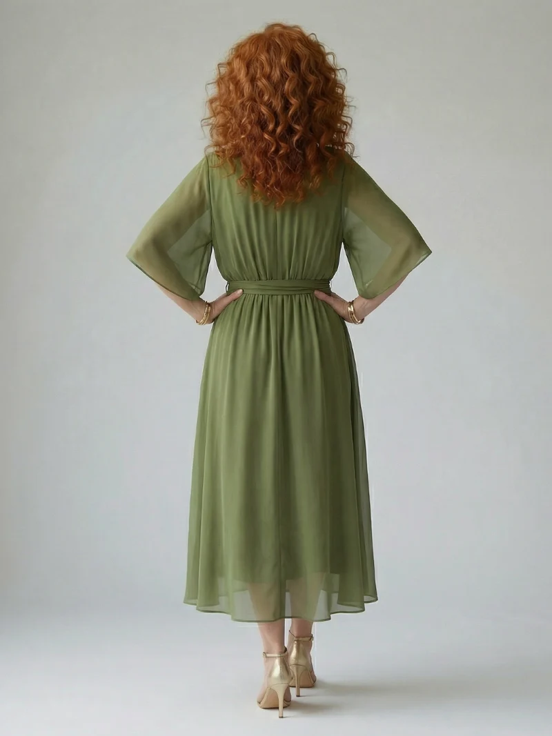 Elric - Midi Drapierte Robe