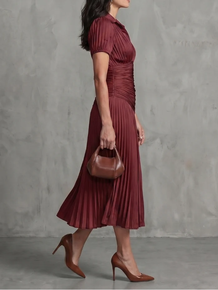 Theodora - Midikleid mit Faltenbund
