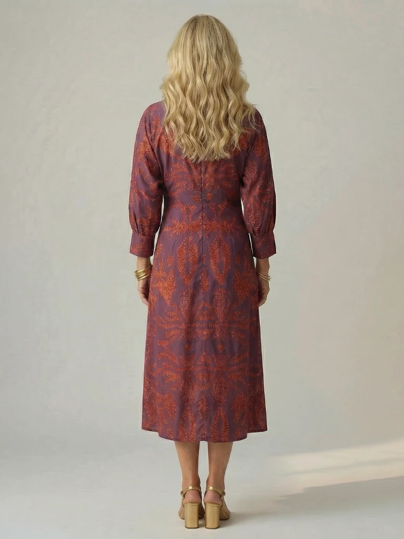 Lune - Midi-Wickelkleid Natur