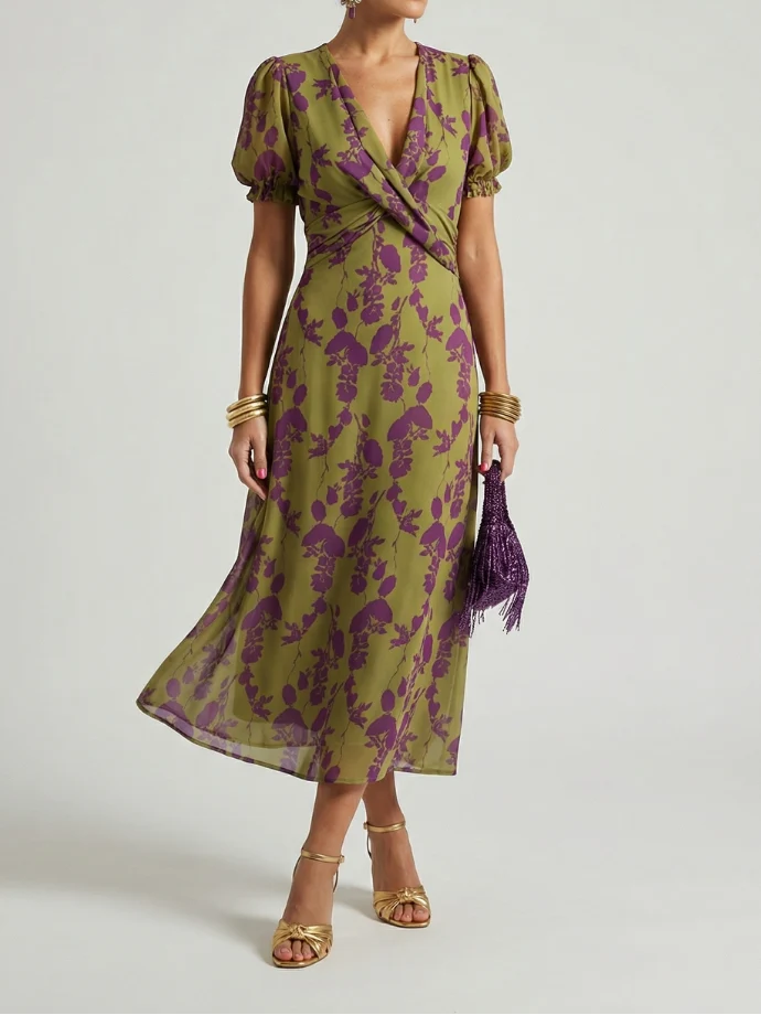 Virel - Lässiges Midikleid mit Blumenmuster
