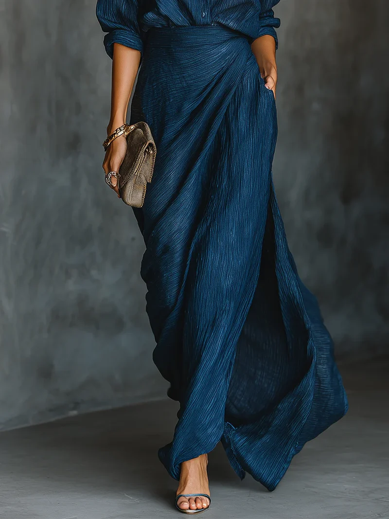 Waltraud™ – Leinenensemble mit Bluse