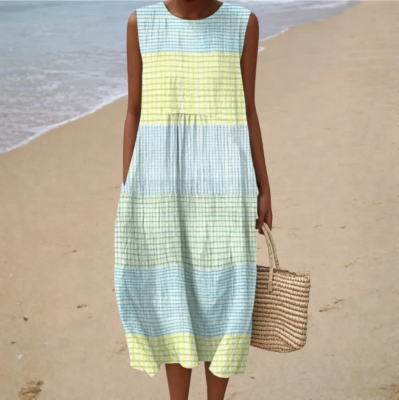 Sommerkleid mit Rundhalsausschnitt und Ohne Ärmel