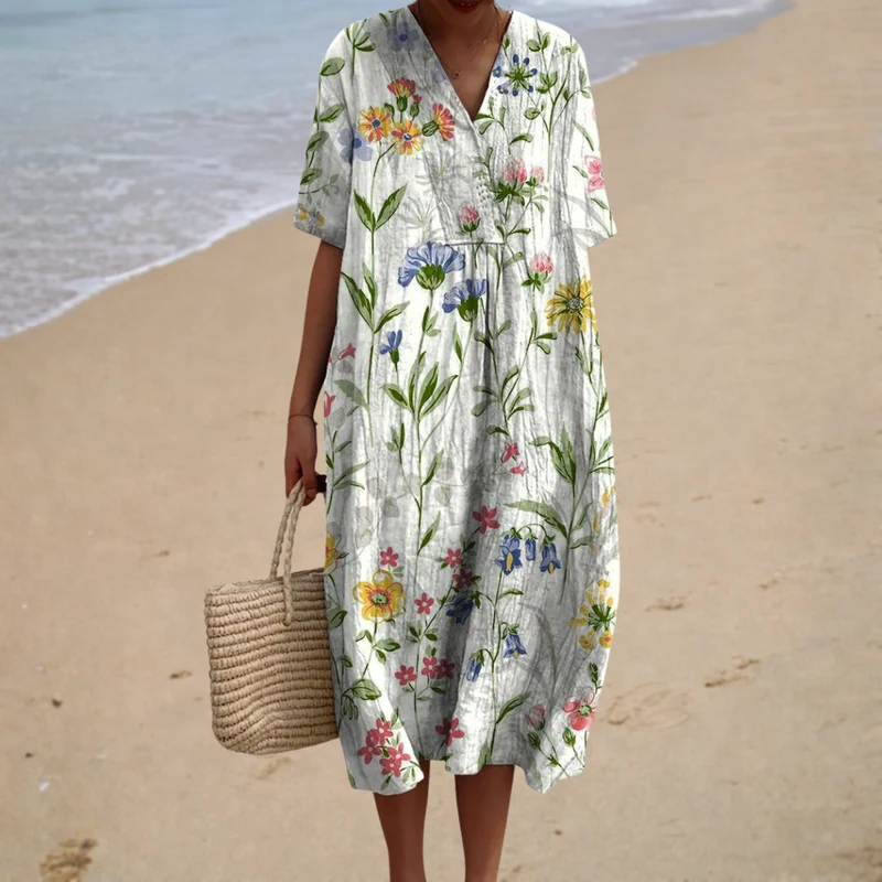 Luftiges Sommerkleid mit Blumenmuster